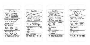 Wireframe sketches